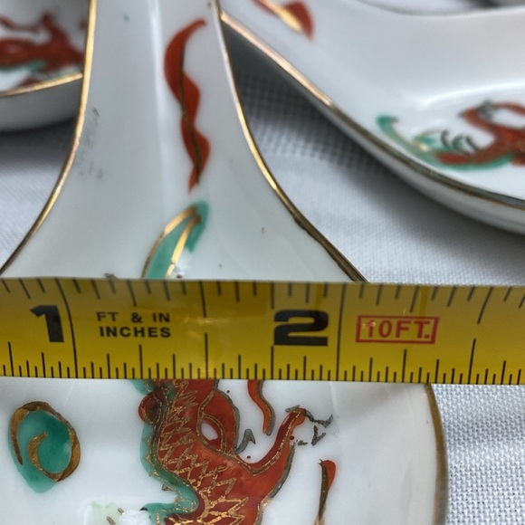 Set of 6 vintage Dragon and Pearl soup spoons - Picture 14 of 16